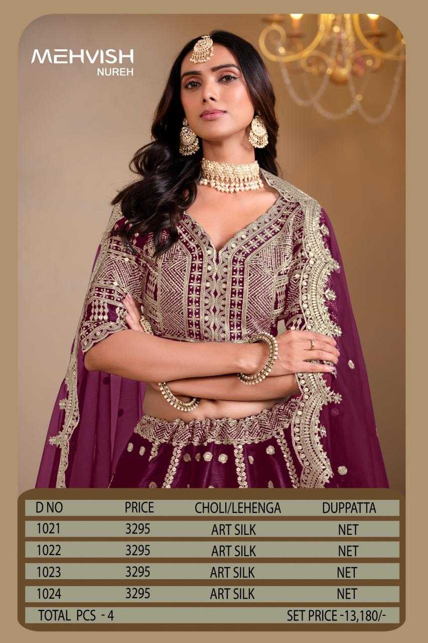 Ynf Art Silk KESH416 MEHVISH-NUREH Lehengas Wedding Collections Festive Collections Wholesale Silk Lehenga Wedding Lehenga After-Party Outfits Manufacturer- Kapda Export
