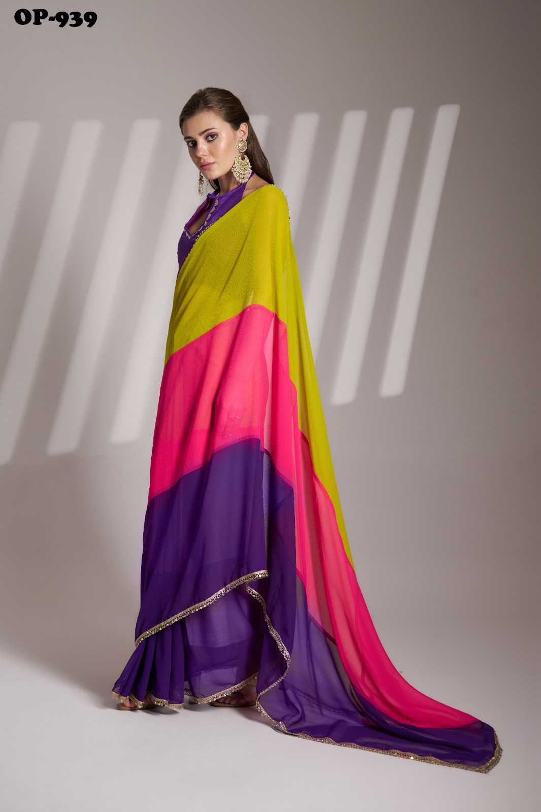 Ynf Chiffon KESH416 LAXMINAM-OP-939 Sarees Durga Pooja Sarees Wedding Collections Wholesale Party Wear Sarees Chiffon Sarees Wedding Outfits Manufacturer- Kapda Export