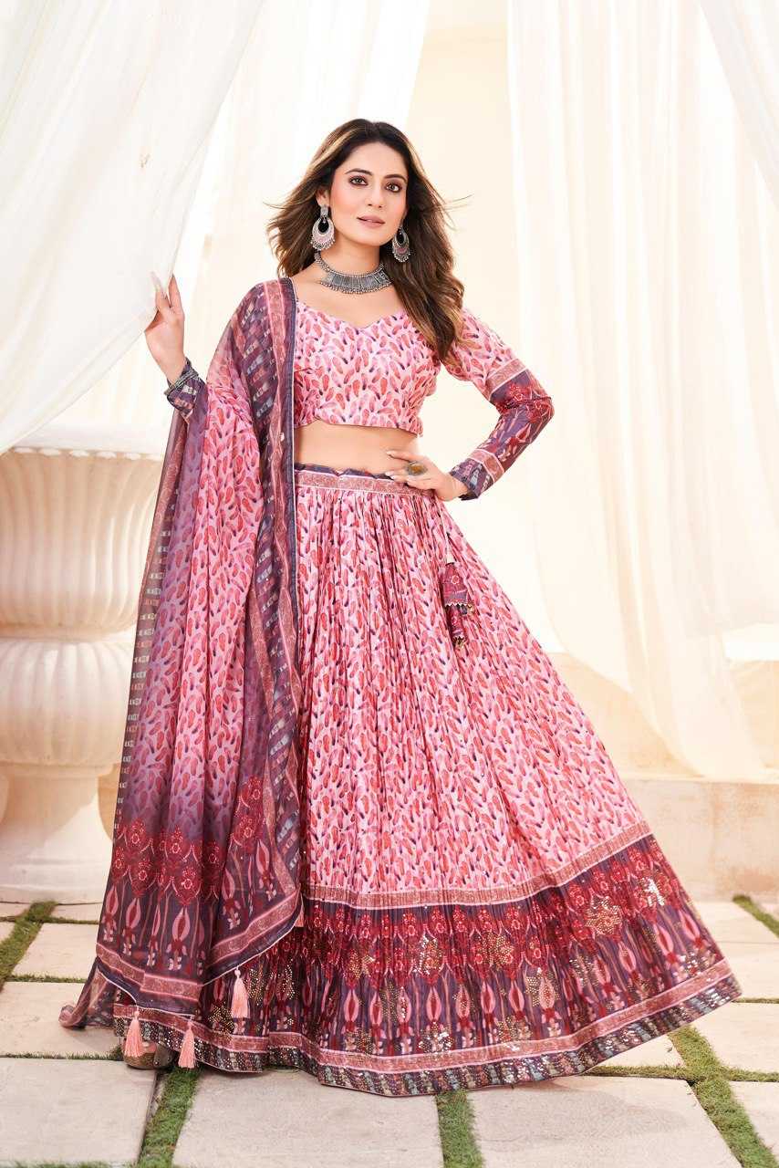 Ynf Chinon RIN119 GRTN7093 Lehengas Wedding Collections Wholesale Chiffon Lehenga Sangeet Outfits Manufacturer- Kapda Export