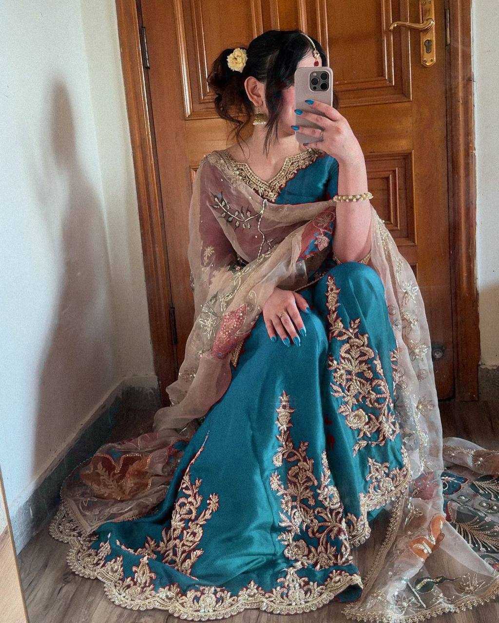 Ynf Chinon RIN141 1872 Suits & Dresses Wholesale Embroidery Suits Designer Suits Fit And Flare Dresses Manufacturer- Kapda Export