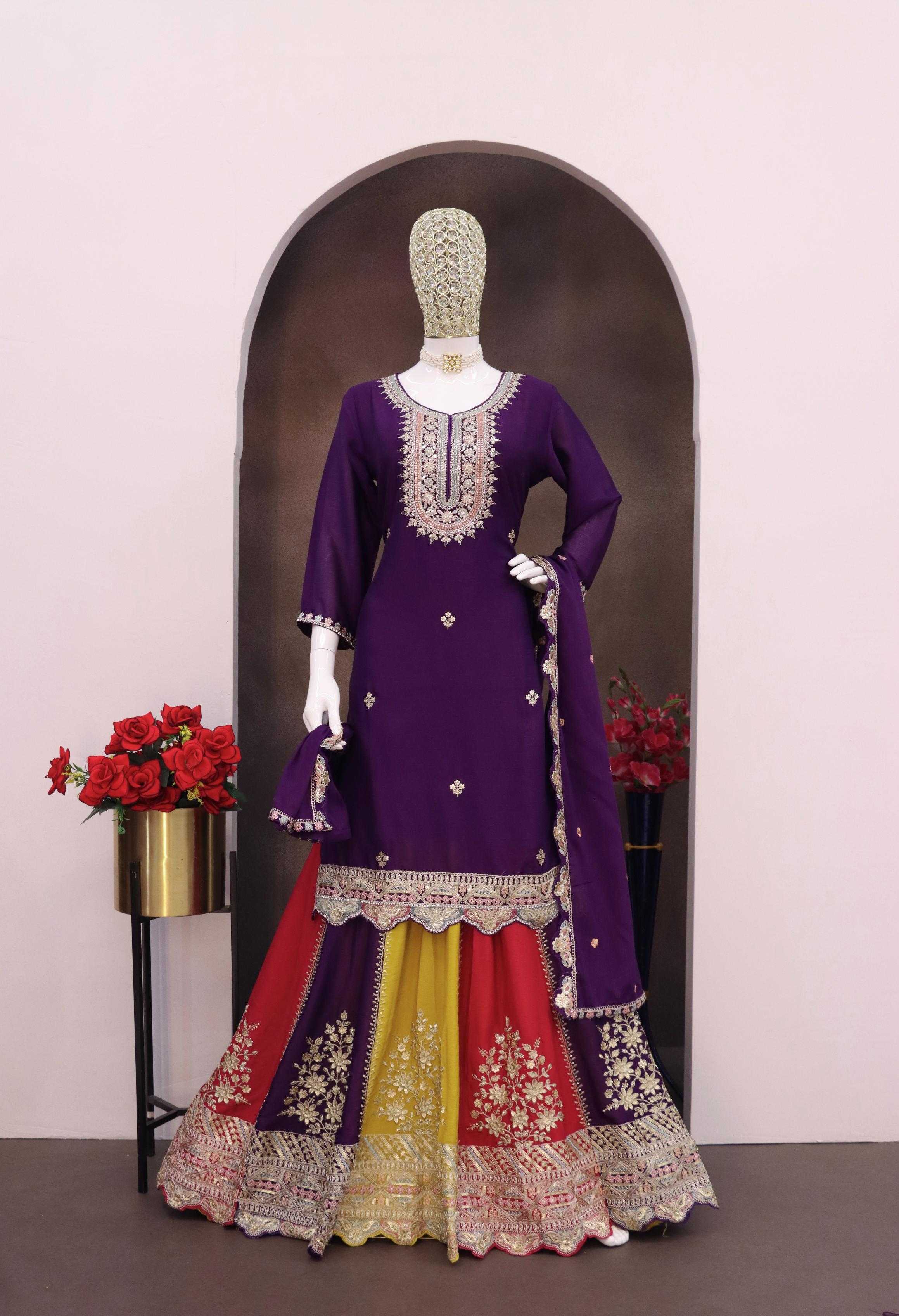 Ynf Chinon RIN197 4285 Suits & Dresses Wedding Collections Festive Collections Wholesale Designer Suits Bridesmaid Outfits Handwork Suits Manufacturer- Kapda Export