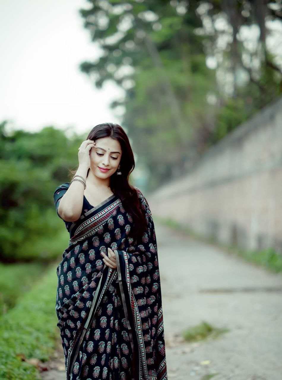 Ynf Cotton KESH433 314 Sarees Wedding Collections Wholesale Ajrakh Sarees Mehendi Outfits Manufacturer- Kapda Export