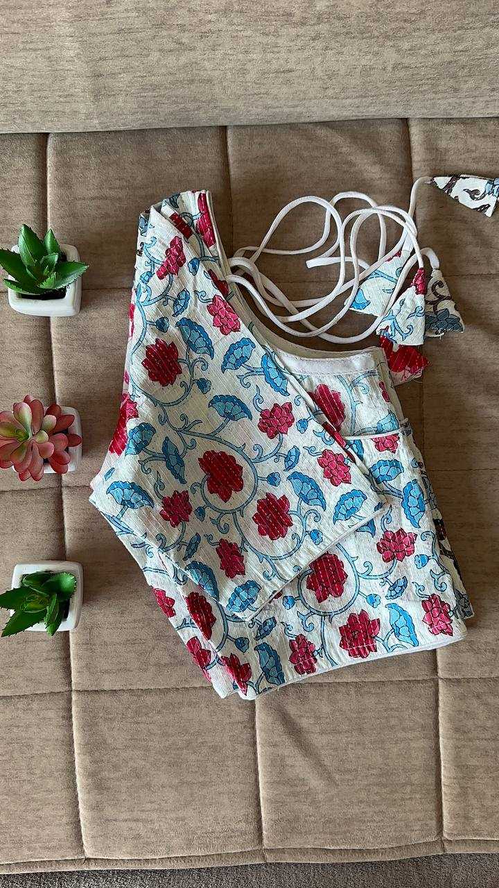 Ynf Cotton KESH437 SBB-13 Readymade Blouses Wholesale Designer Blouse Printed Cotton Blouses Manufacturer- Kapda Export