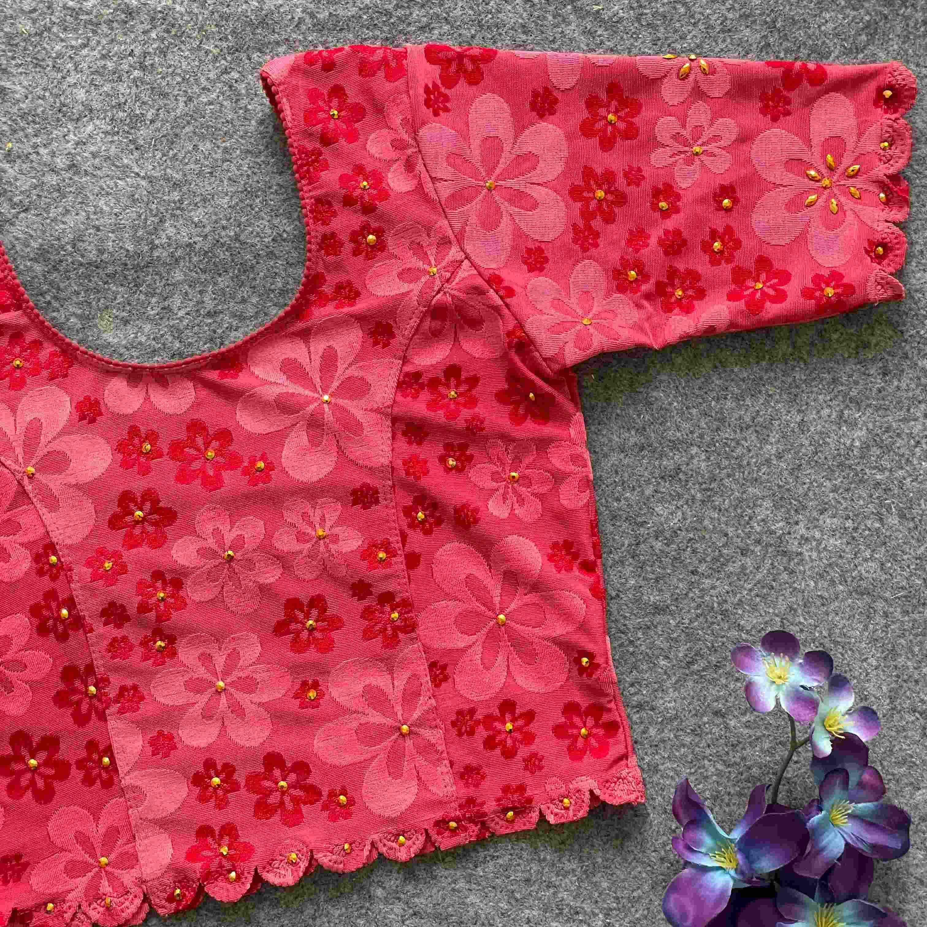 Ynf Cotton Lycra KESH426 PIYA-5 Readymade Blouses Wholesale Stretchable Blouse Cotton Blouse Manufacturer- Kapda Export