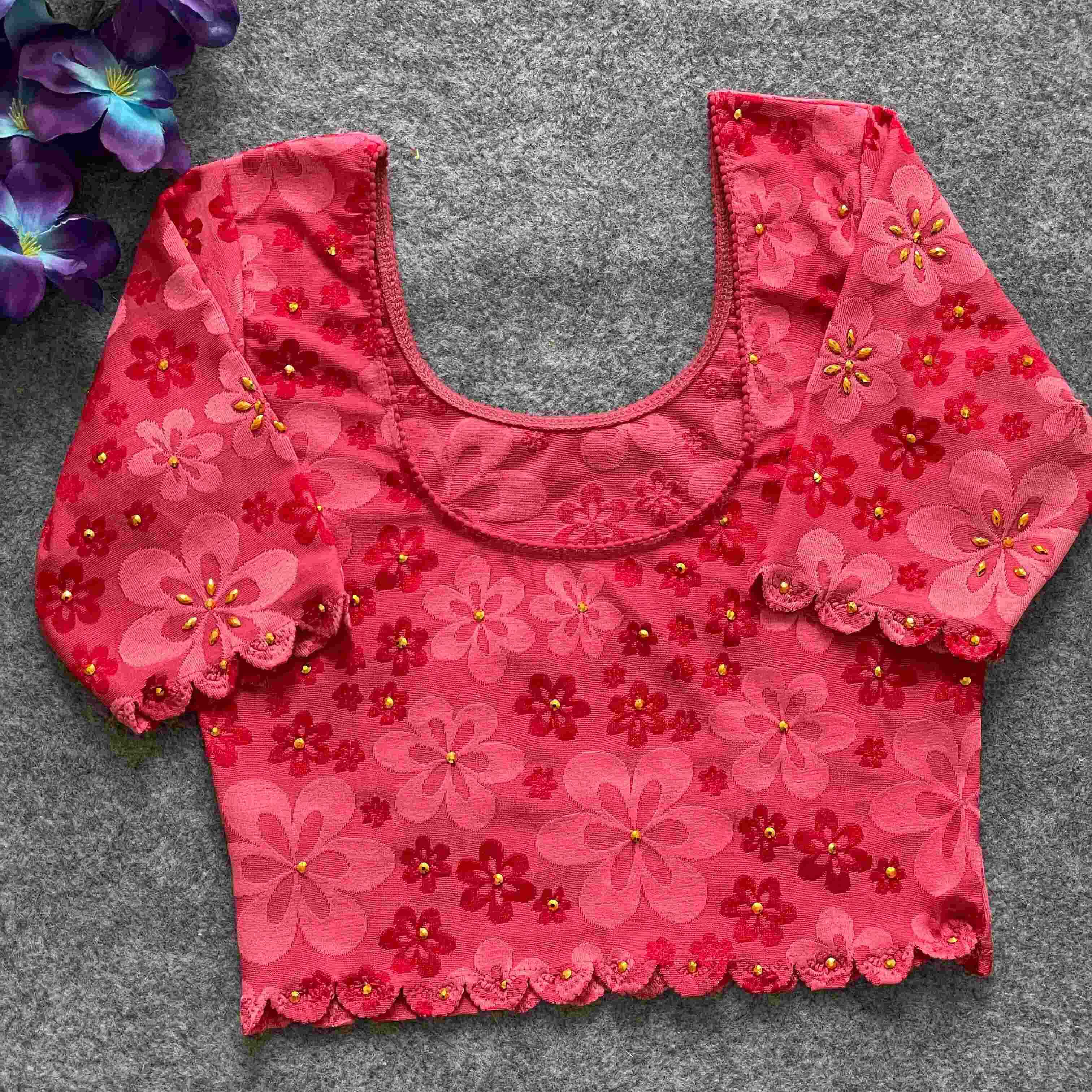 Ynf Cotton Lycra KESH426 PIYA-5 Readymade Blouses Wholesale Stretchable Blouse Cotton Blouse Manufacturer- Kapda Export