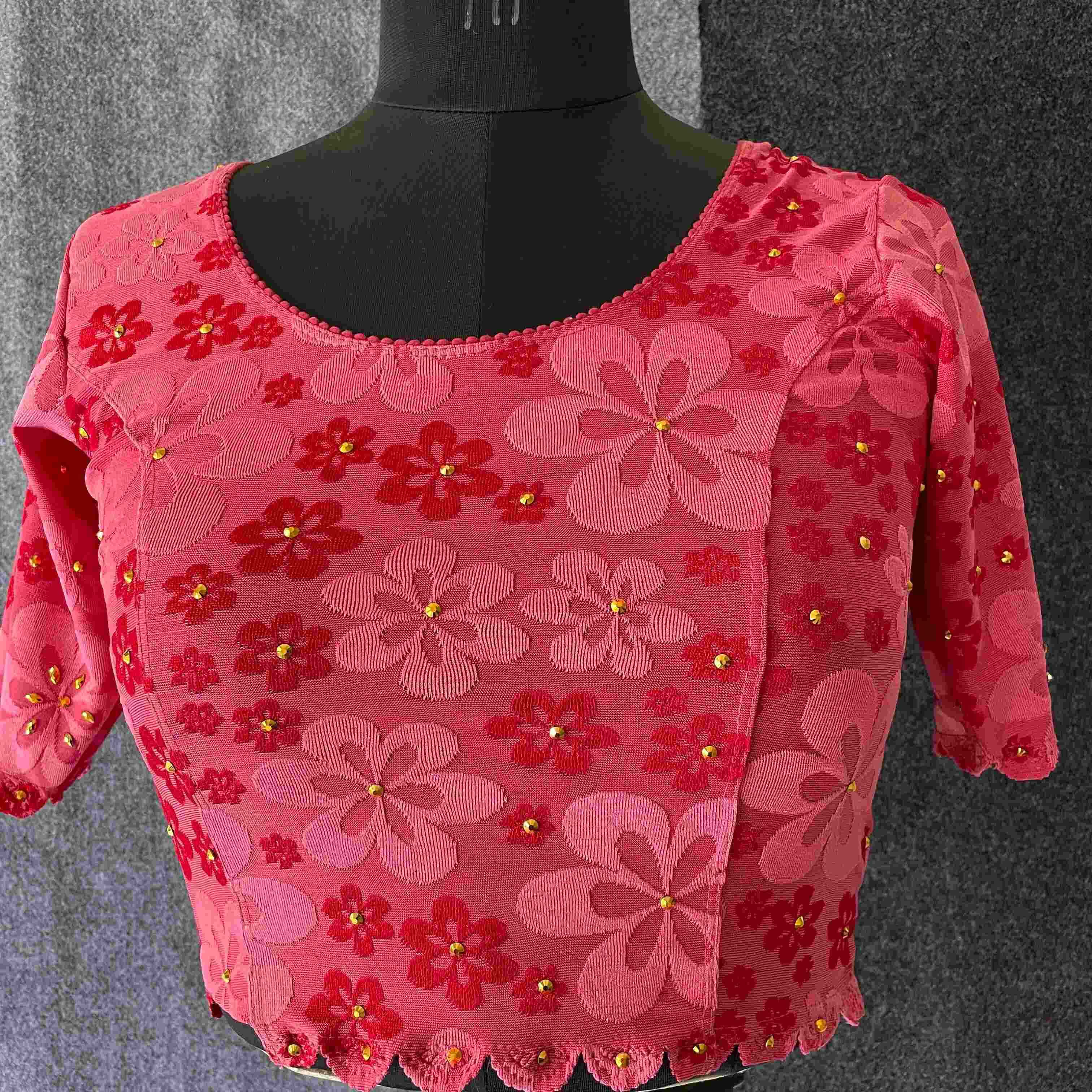 Ynf Cotton Lycra KESH426 PIYA-5 Readymade Blouses Wholesale Stretchable Blouse Cotton Blouse Manufacturer- Kapda Export