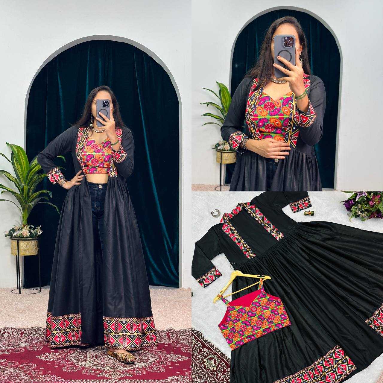 Ynf Cotton RIN215 1067 Navratri Chaniya Choli Wholesale Navratri Gowns Manufacturer- Kapda Export