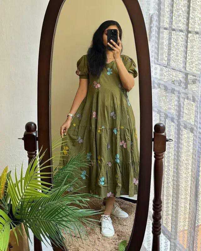 Ynf Cotton RIN218 1048 Kurti Western Wears Wholesale Flared Kurtis Indo-Western Kurtis Ruffle Kurtis Manufacturer- Kapda Export