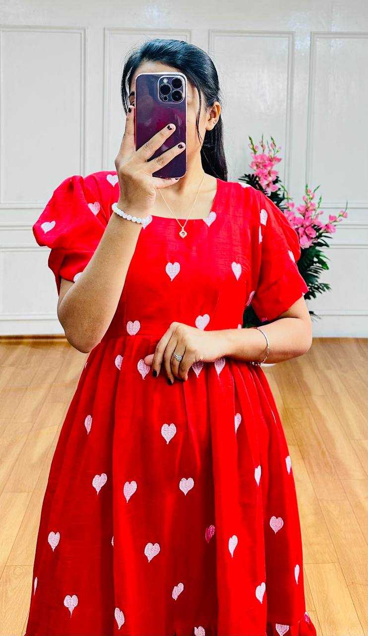 Ynf Cotton RIN218 1052 Kurti Western Wears Wholesale Casual Kurtis Flared Kurtis Ruffle Kurtis Manufacturer- Kapda Export