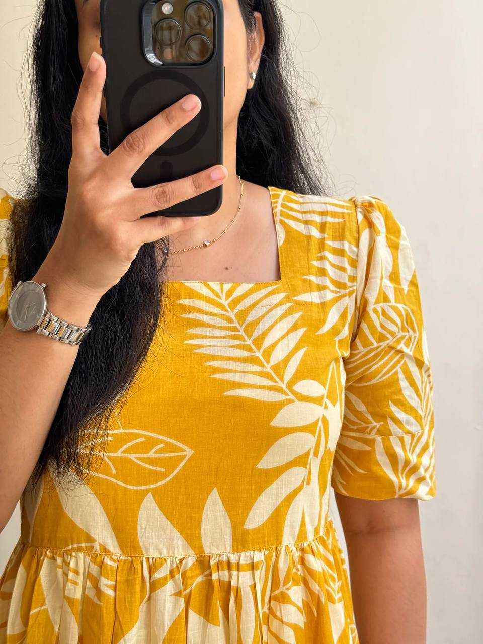 Ynf Cotton RIN218 1057 Kurti Western Wears Wholesale Flared Kurtis Indo-Western Kurtis Ruffle Kurtis Manufacturer- Kapda Export