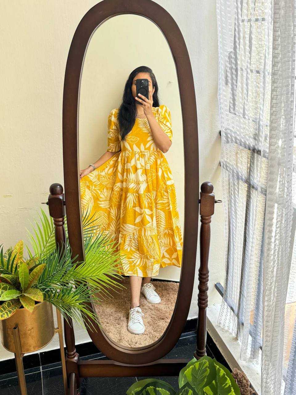 Ynf Cotton RIN218 1057 Kurti Western Wears Wholesale Flared Kurtis Indo-Western Kurtis Ruffle Kurtis Manufacturer- Kapda Export