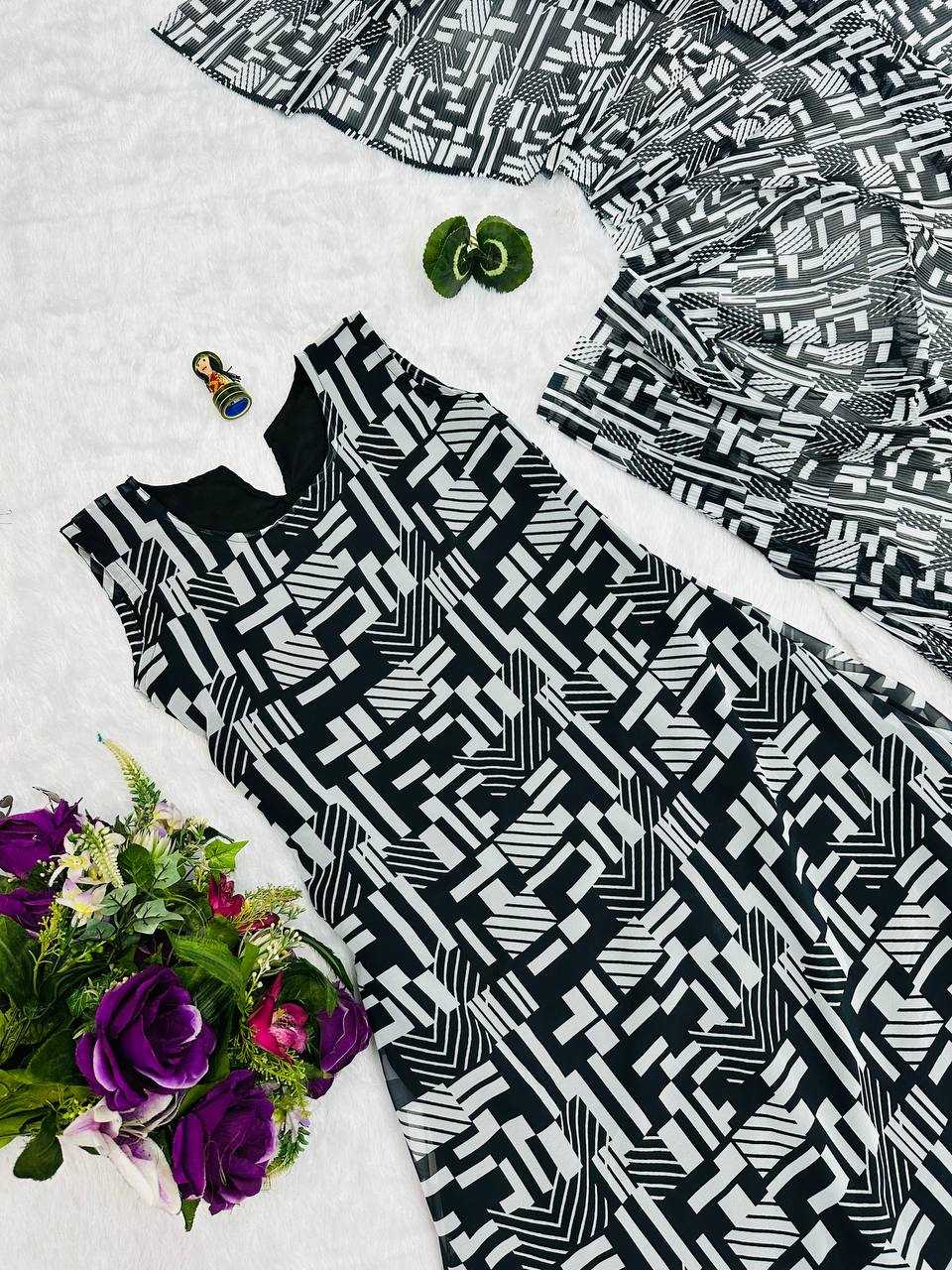 Ynf Faux Georgette RIN215 1051 Sarees Wholesale Plain Sarees Saree Gown Printed Georgette Saree Manufacturer- Kapda Export