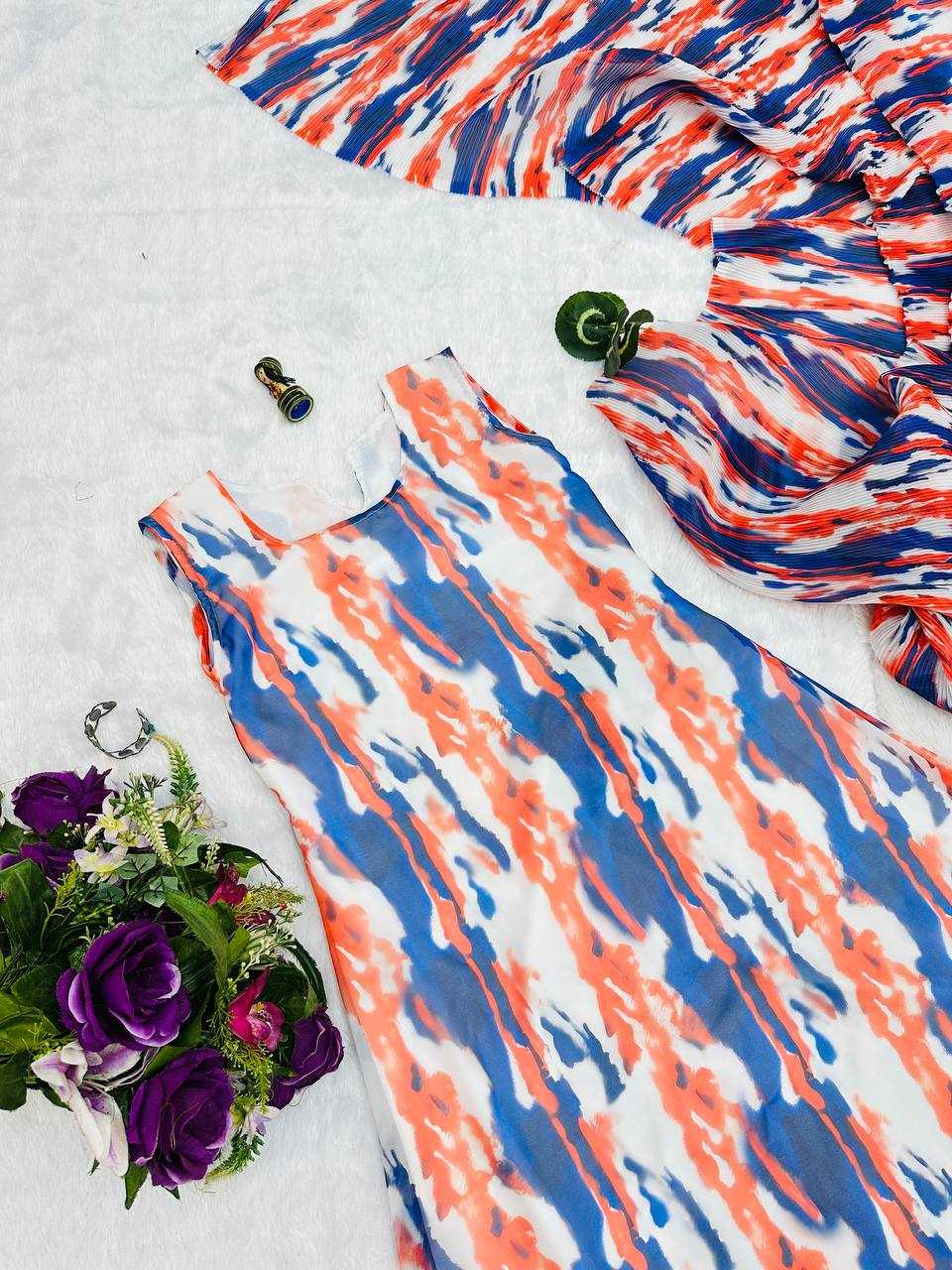 Ynf Faux Georgette RIN215 1051 Sarees Wholesale Plain Sarees Saree Gown Printed Georgette Saree Manufacturer- Kapda Export