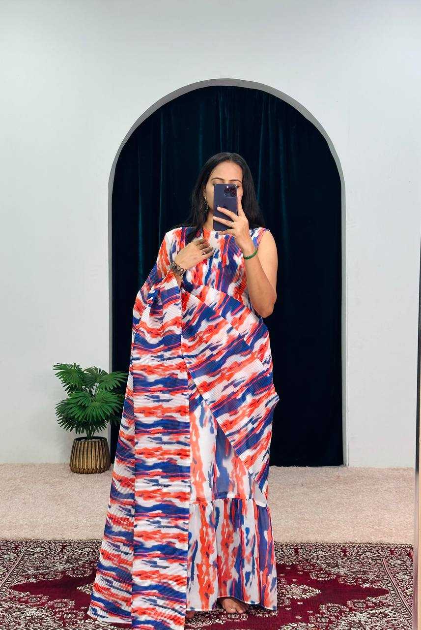 Ynf Faux Georgette RIN215 1051 Sarees Wholesale Plain Sarees Saree Gown Printed Georgette Saree Manufacturer- Kapda Export