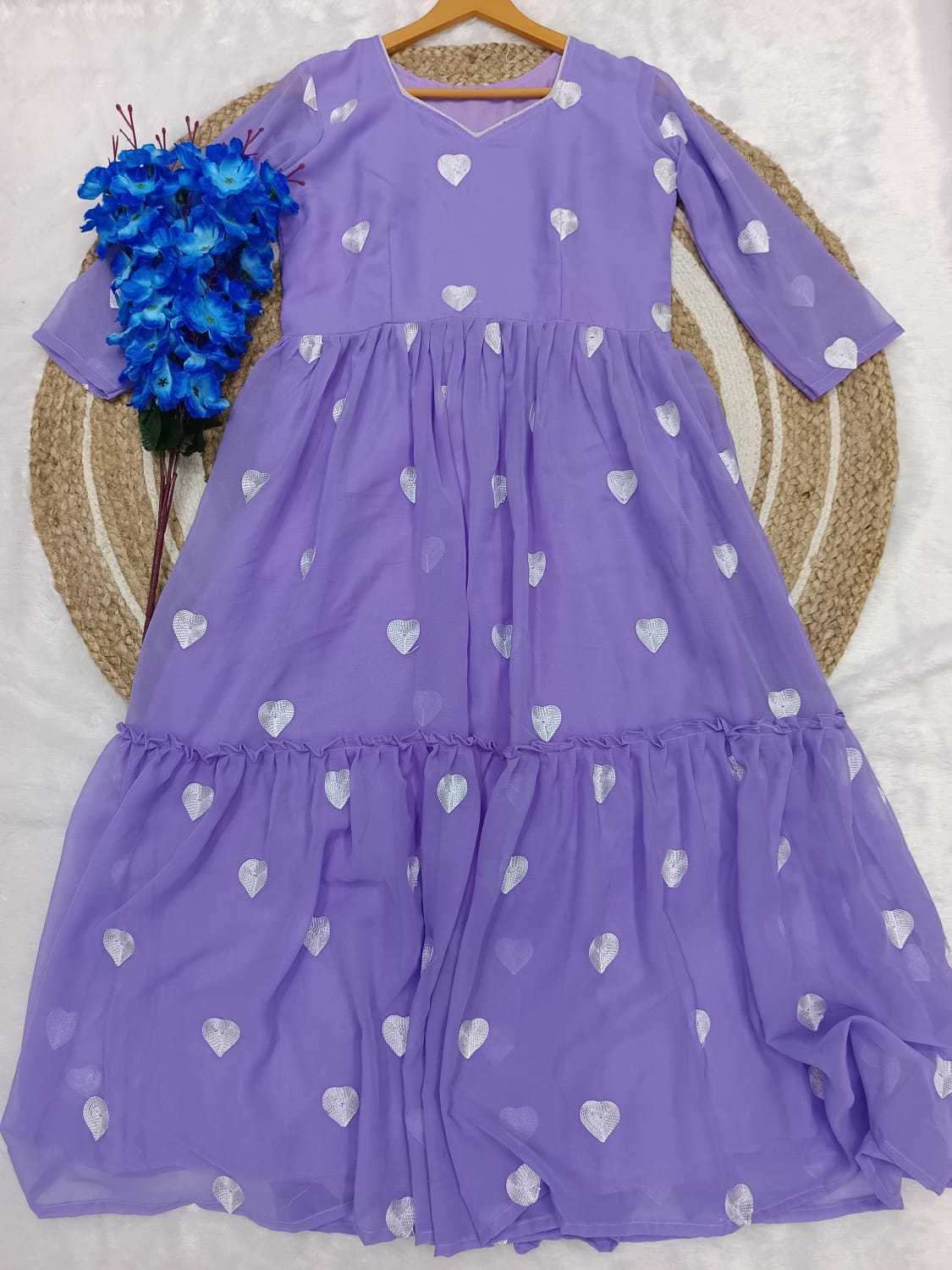 Ynf Faux Georgette RIN218 1028 Kurti Western Wears Wholesale Short Kurtis Anarkali Kurtis Ruffle Kurtis Manufacturer- Kapda Export