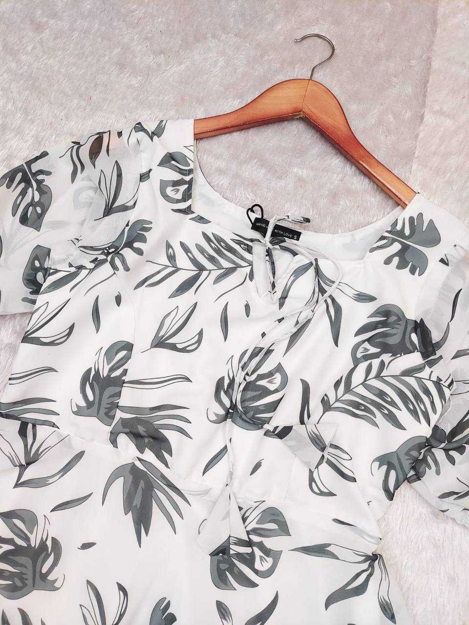 Ynf Faux Georgette RIN218 1053 Kurti Western Wears Wholesale Flared Kurtis Indo-Western Kurtis Ruffle Kurtis Manufacturer- Kapda Export