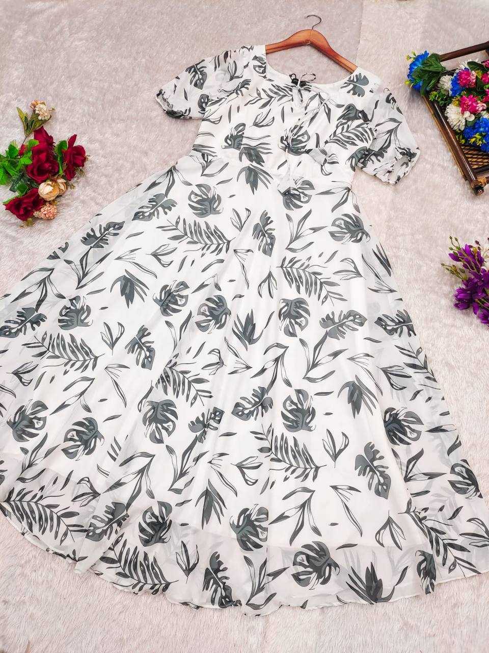 Ynf Faux Georgette RIN218 1053 Kurti Western Wears Wholesale Flared Kurtis Indo-Western Kurtis Ruffle Kurtis Manufacturer- Kapda Export