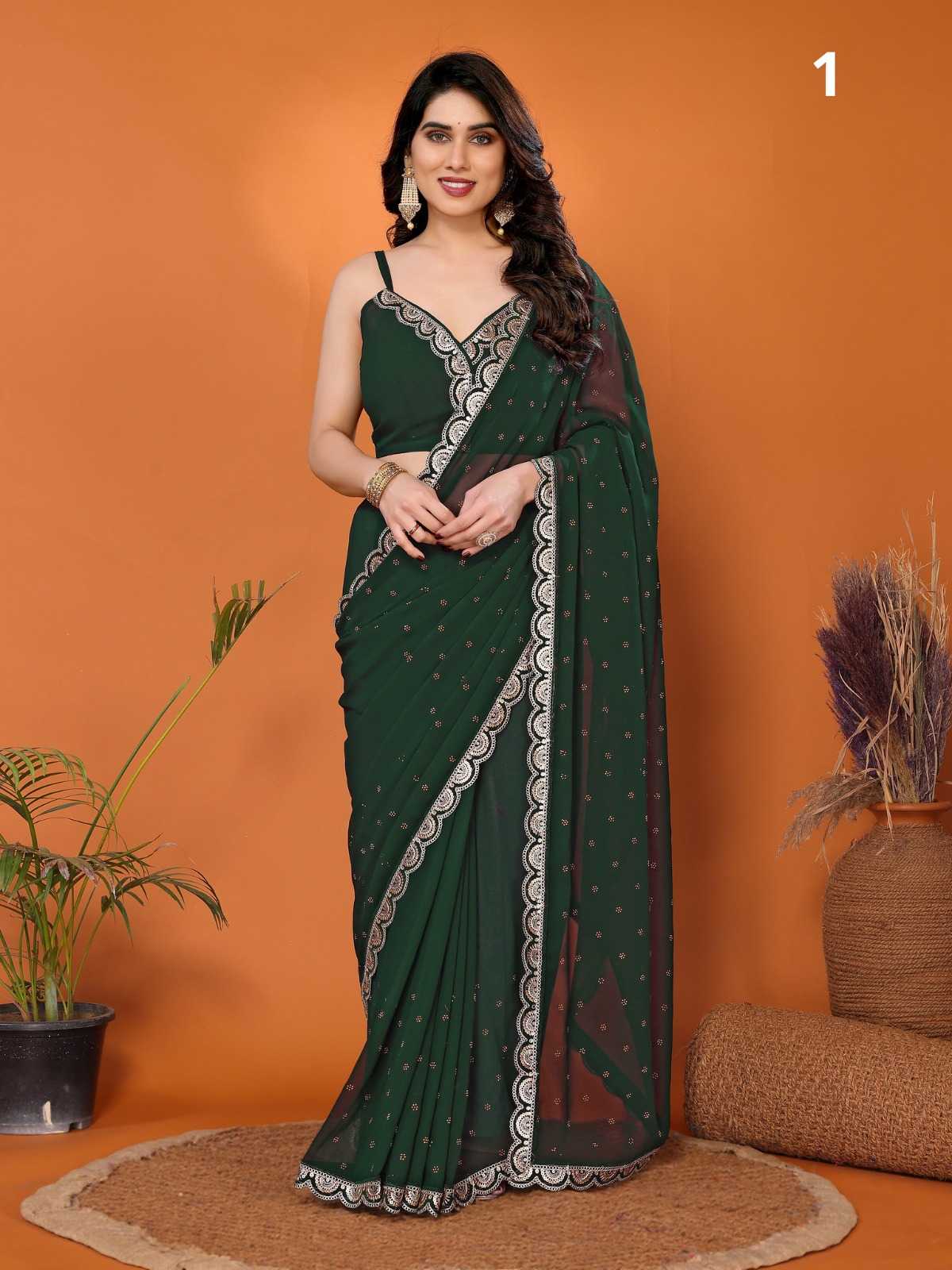 Ynf Georgette KESH113 Sanjana Lifestyle-Bollywood Saree Sarees Rakhi Collections Festive Collections Wholesale Party Wear Sarees Fancy Sarees Georgette Sarees Manufacturer- Kapda Export