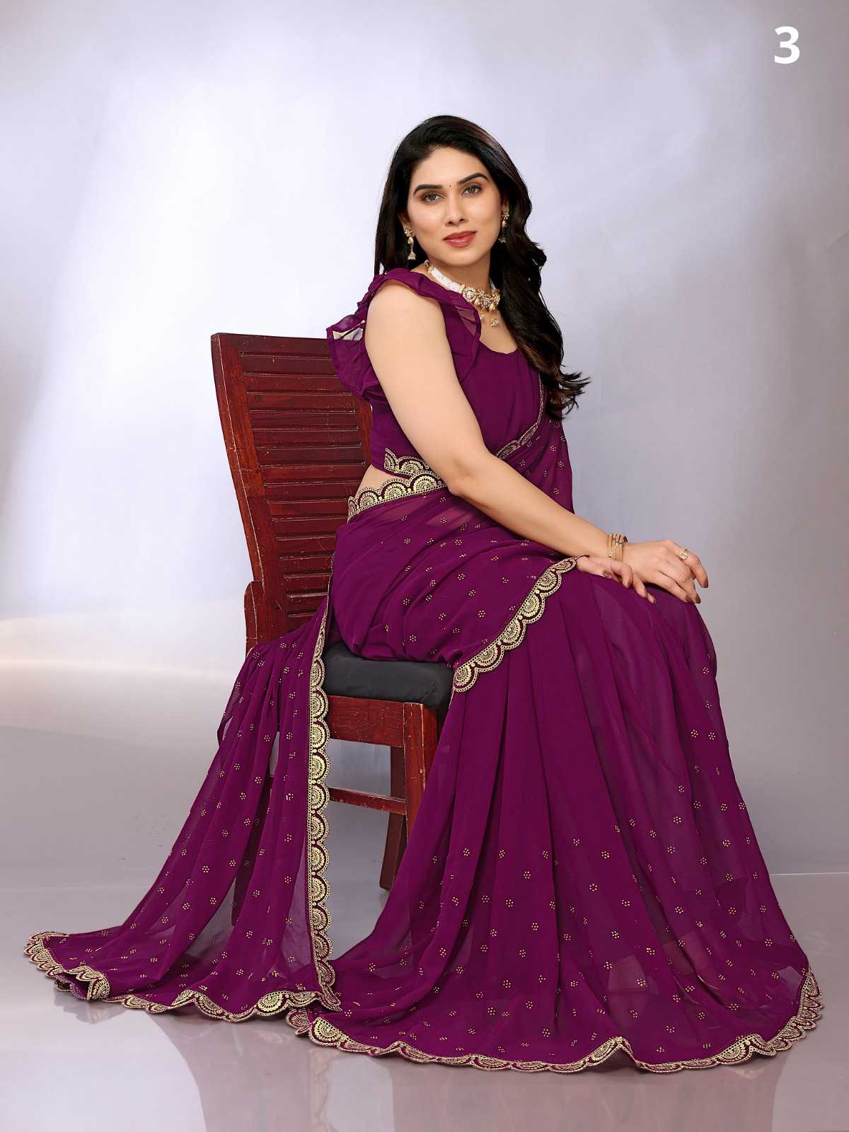 Ynf Georgette KESH113 Sanjana Lifestyle-Bollywood Saree Sarees Rakhi Collections Festive Collections Wholesale Party Wear Sarees Fancy Sarees Georgette Sarees Manufacturer- Kapda Export