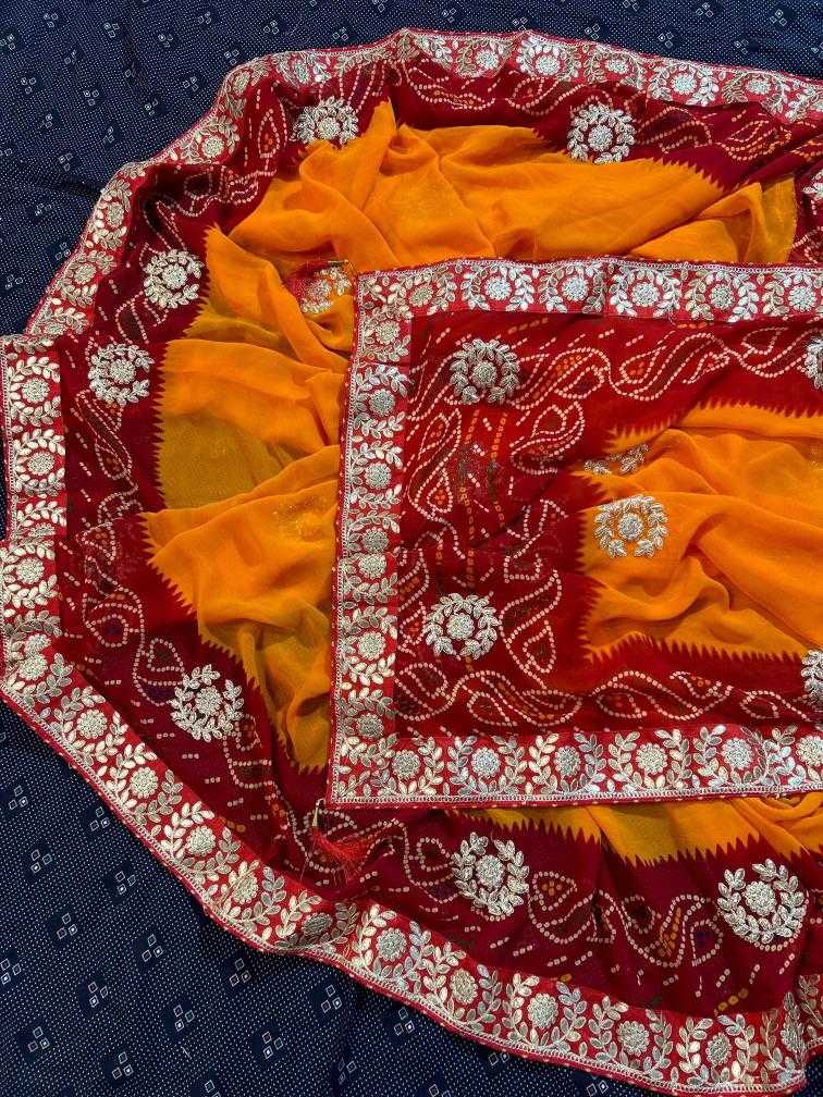 Ynf Georgette KESH416 AASHIMA Sarees Durga Pooja Sarees Wedding Collections Wholesale Designer Sarees Gota Patti Sarees Heavy Work Sarees Manufacturer- Kapda Export
