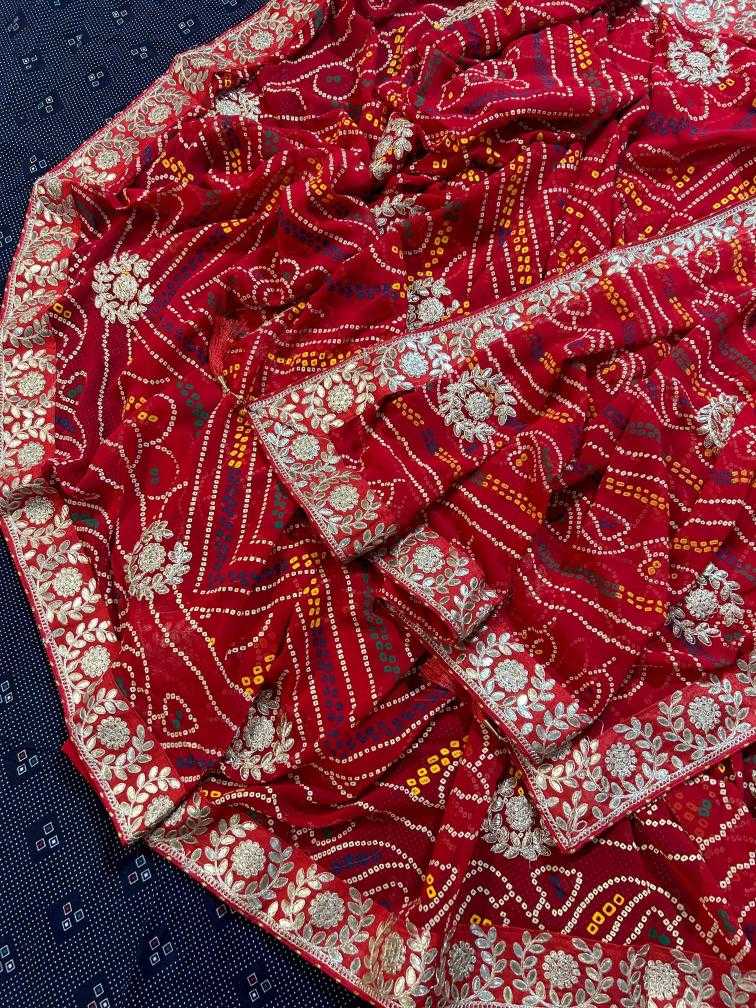 Ynf Georgette KESH416 AASHIMA Sarees Durga Pooja Sarees Wedding Collections Wholesale Designer Sarees Gota Patti Sarees Heavy Work Sarees Manufacturer- Kapda Export