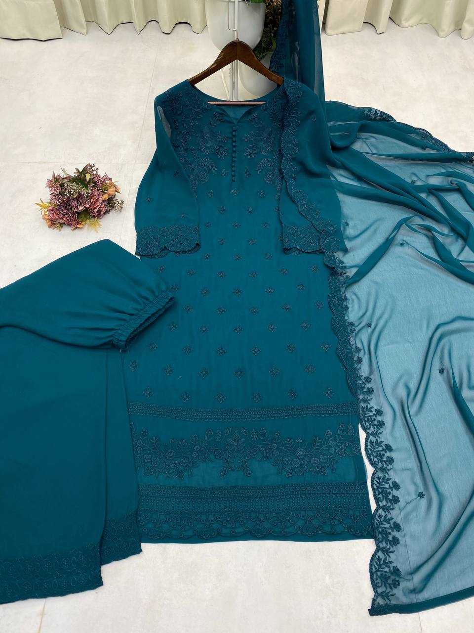 Ynf Georgette RIN110 BE-328 Suits & Dresses Wedding Collections Wholesale Embroidery Suits Georgette Suit Party wear suits Designer Suits Mehendi Outfits Manufacturer- Kapda Export