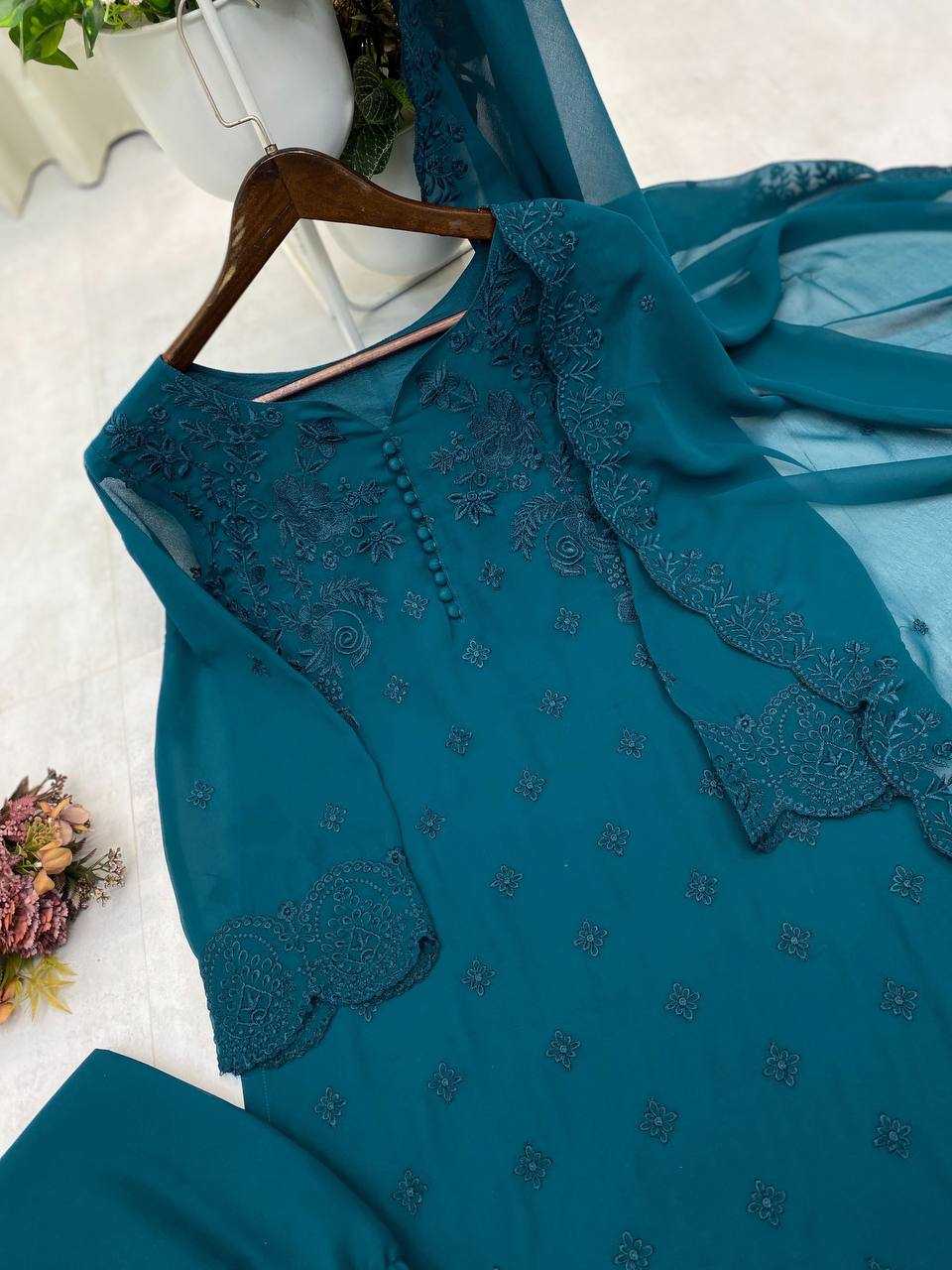 Ynf Georgette RIN110 BE-328 Suits & Dresses Wedding Collections Wholesale Embroidery Suits Georgette Suit Party wear suits Designer Suits Mehendi Outfits Manufacturer- Kapda Export