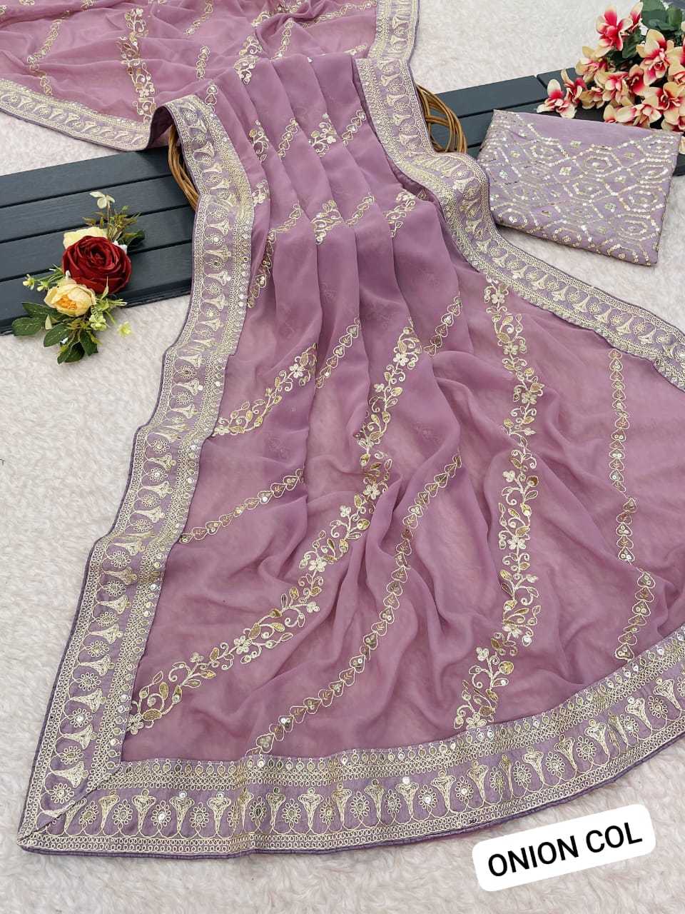 Ynf Georgette RIN205 781 Sarees Wedding Collections Festive Collections Wholesale Georgette Sarees Engagement Outfits Ram Navami Collections Manufacturer- Kapda Export