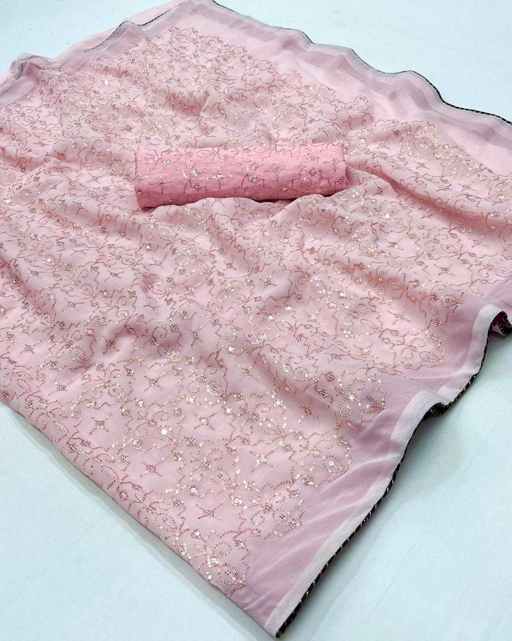 Ynf Georgette RIN206 Sf-512 Sarees Bollywood Collections Wholesale Embroidered Sarees Kiara Advani Sarees Manufacturer- Kapda Export