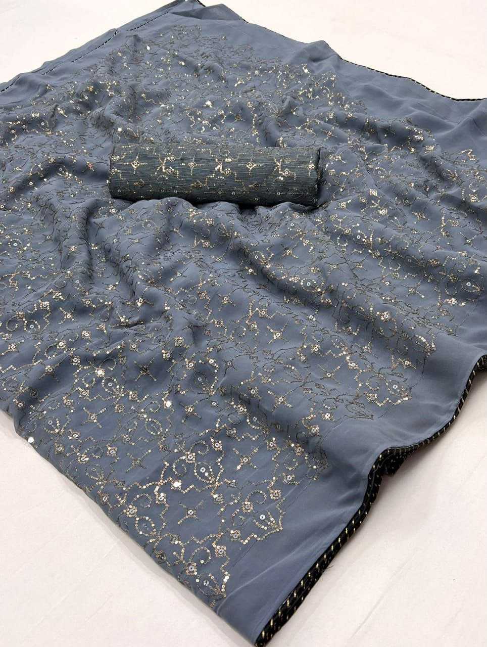 Ynf Georgette RIN206 Sf-512 Sarees Bollywood Collections Wholesale Embroidered Sarees Kiara Advani Sarees Manufacturer- Kapda Export