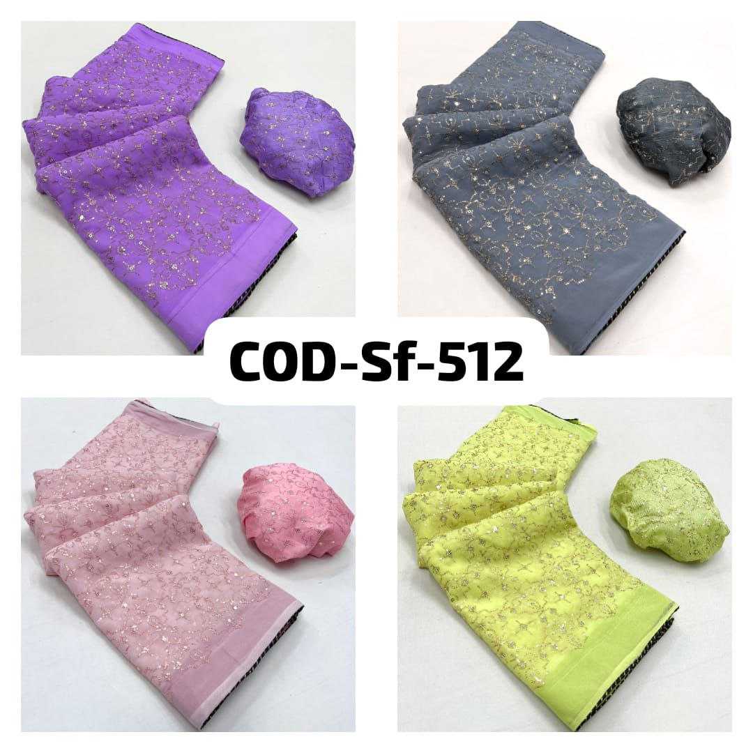 Ynf Georgette RIN206 Sf-512 Sarees Bollywood Collections Wholesale Embroidered Sarees Kiara Advani Sarees Manufacturer- Kapda Export