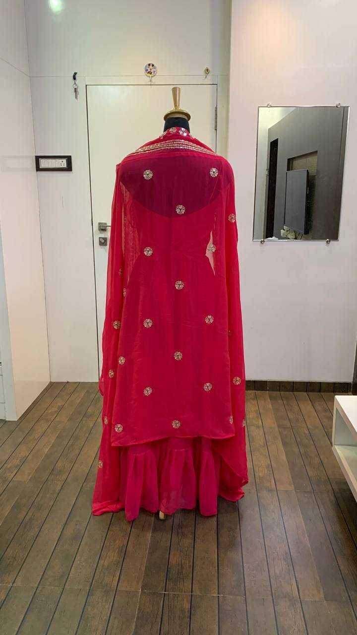 Ynf Georgette RIN213 L192 Lehengas Western Wears Wedding Collections Wholesale Indo-Western Lehenga Ruffle Lehenga Crop Top lehenga Manufacturer- Kapda Export