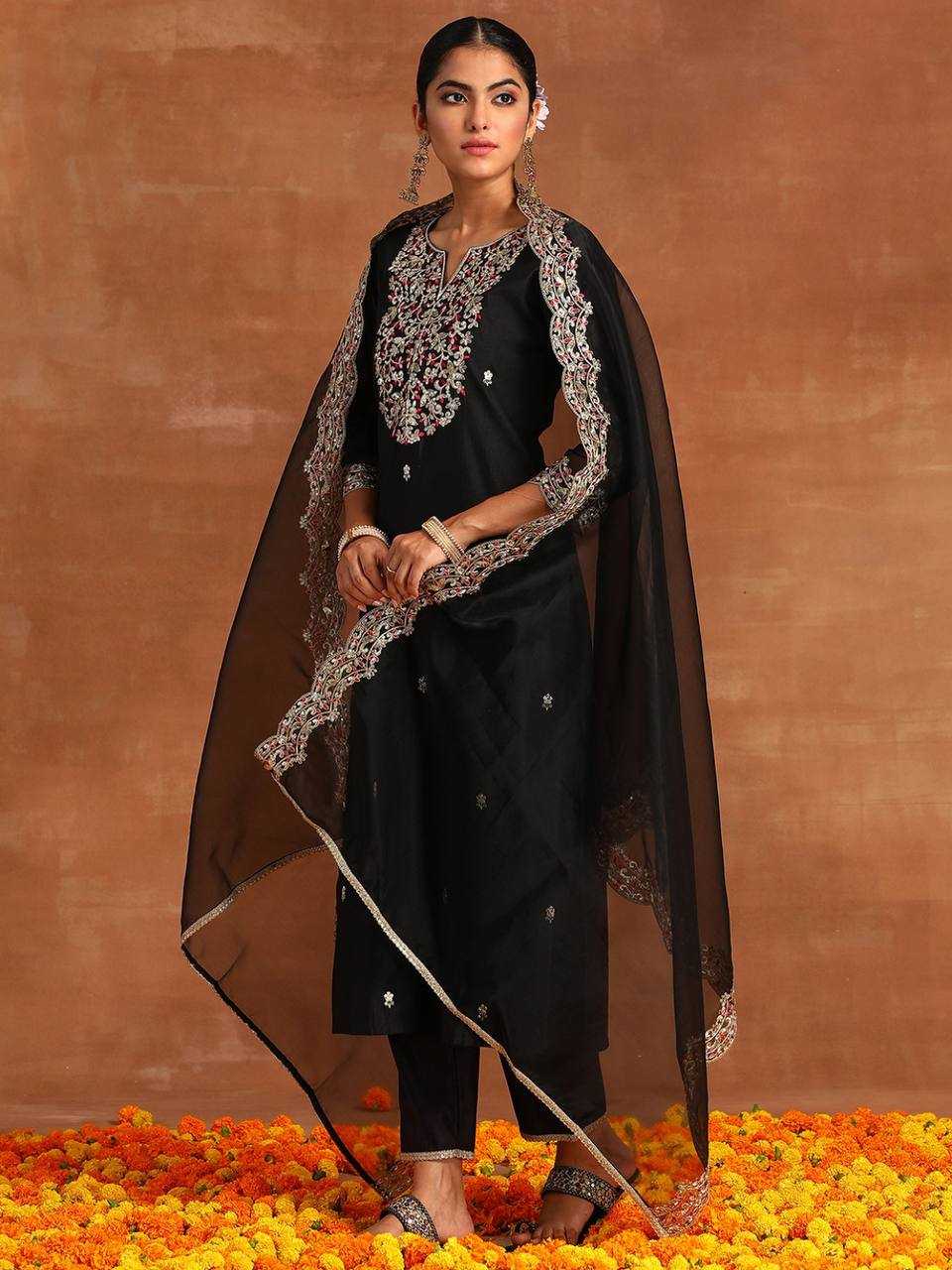 Ynf Heavy Roman Silk RIN131 DT-23 Suits & Dresses Wholesale Alia Cut Suits Designer Suits Embroidered Suits Manufacturer- Kapda Export