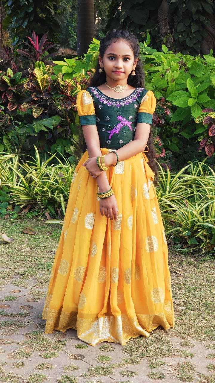 Ynf Heavy Silk RIN161 SYF15 Kids Wear Wedding Collections Wholesale Kids Lehenga Choli Mehendi Outfits Manufacturer- Kapda Export