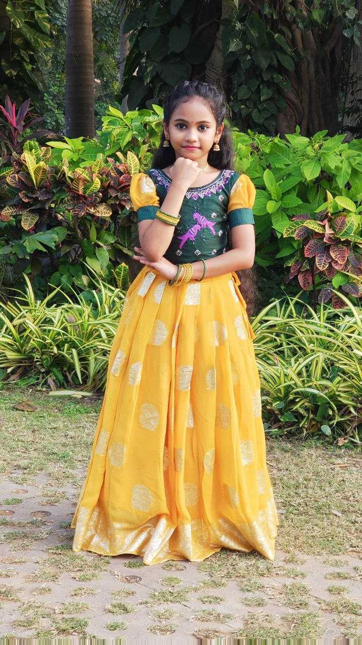 Ynf Heavy Silk RIN161 SYF15 Kids Wear Wedding Collections Wholesale Kids Lehenga Choli Mehendi Outfits Manufacturer- Kapda Export