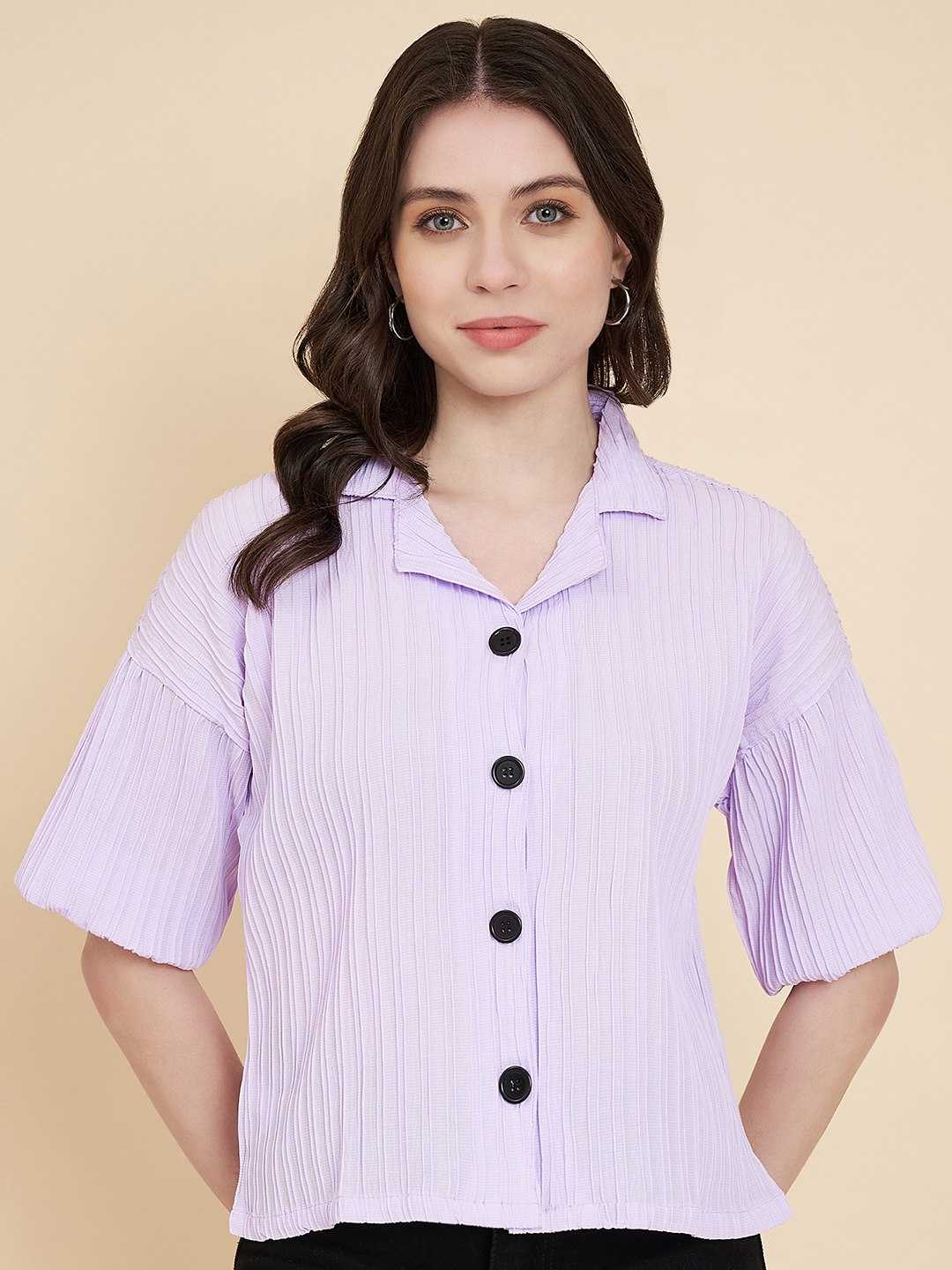 Ynf Heavy Summer Cool RIN188 Sugarcane Boxy shirt Kurti Western Wears Wholesale Tops Short Kurtis Collar Neck Kurtis Manufacturer- Kapda Export