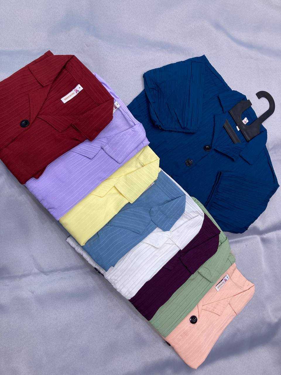 Ynf Heavy Summer Cool RIN188 Sugarcane Boxy shirt Kurti Western Wears Wholesale Tops Short Kurtis Collar Neck Kurtis Manufacturer- Kapda Export