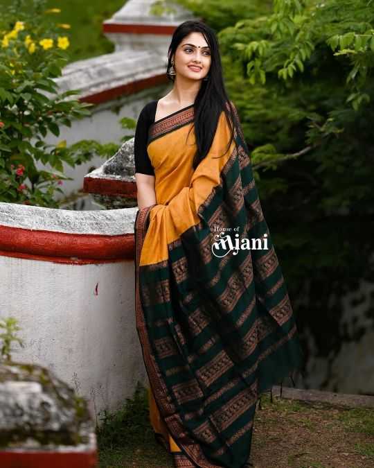 Ynf Lichi Silk RIN219 MF-1583 Sarees Wholesale Traditional Sarees Silk Sarees Yellow Sarees Manufacturer- Kapda Export