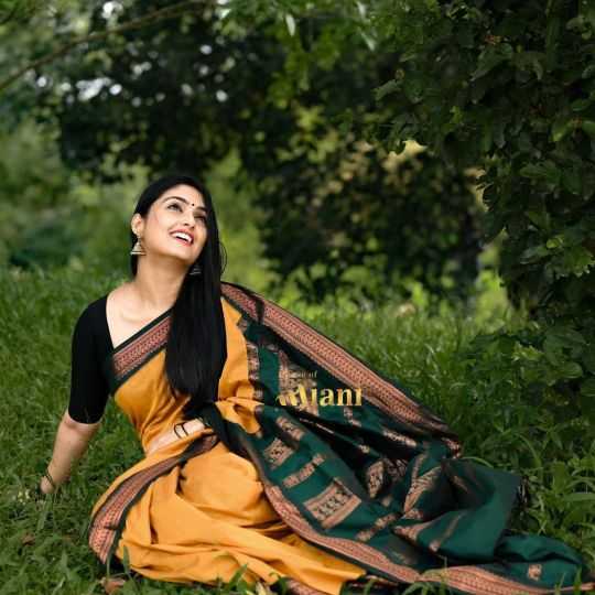 Ynf Lichi Silk RIN219 MF-1583 Sarees Wholesale Traditional Sarees Silk Sarees Yellow Sarees Manufacturer- Kapda Export