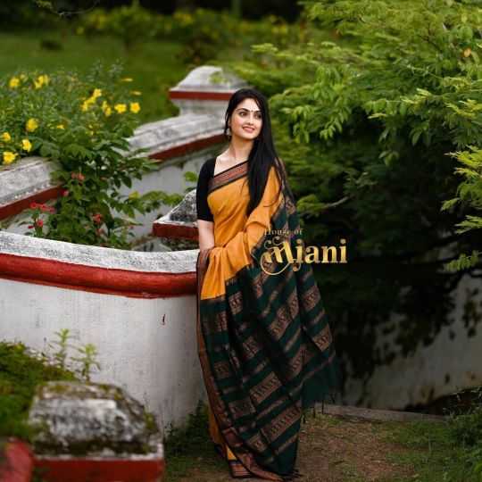 Ynf Lichi Silk RIN219 MF-1583 Sarees Wholesale Traditional Sarees Silk Sarees Yellow Sarees Manufacturer- Kapda Export