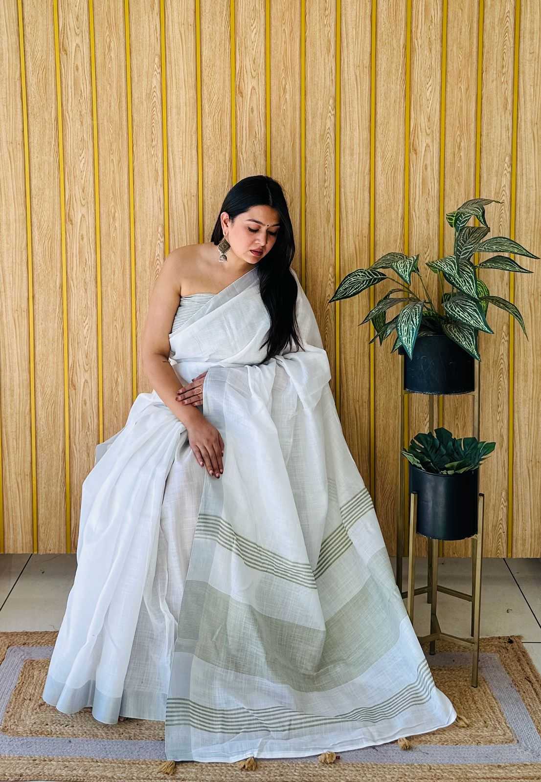 Ynf Linen RIN183 VAD04 Sarees Wedding Collections Festive Collections Wholesale Fancy Sarees Linen Sarees Reception Outfits Manufacturer- Kapda Export