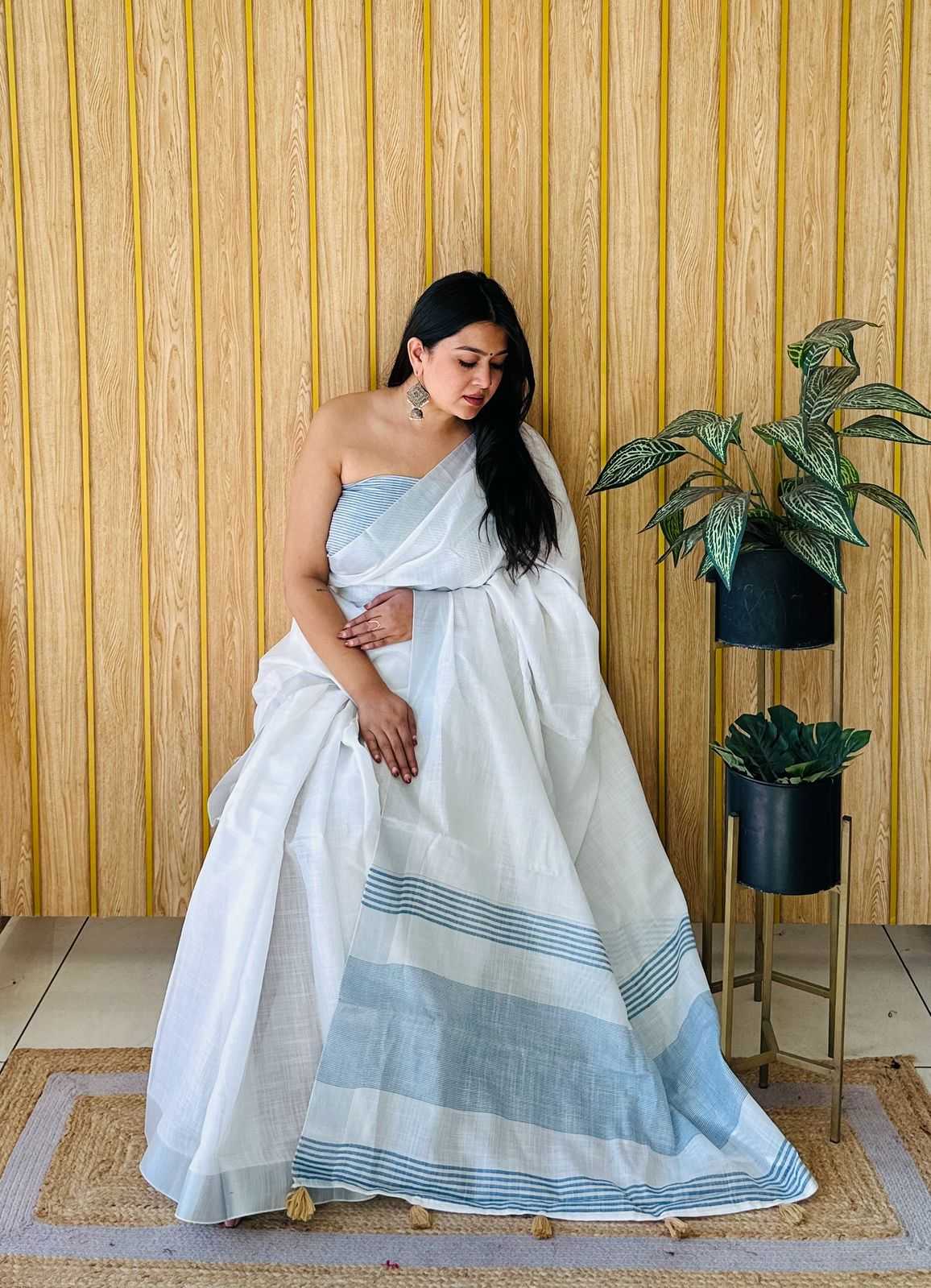 Ynf Linen RIN183 VAD04 Sarees Wedding Collections Festive Collections Wholesale Fancy Sarees Linen Sarees Reception Outfits Manufacturer- Kapda Export