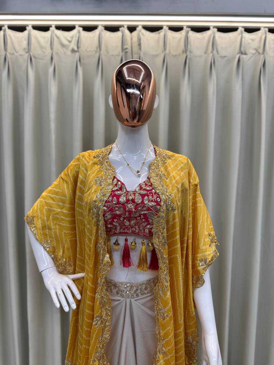 Ynf Mono Slub RIN110 BE-308 Western Wears Wedding Collections Wholesale Co-ord Set Bridesmaid Outfits Manufacturer- Kapda Export