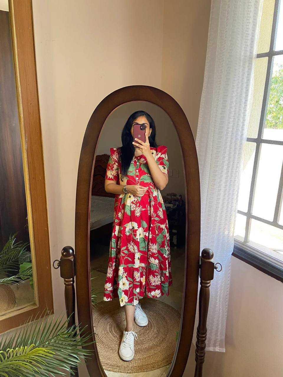 Ynf Muslin RIN218 1050 Kurti Western Wears Wholesale Flared Kurtis Indo-Western Kurtis Ruffle Kurtis Manufacturer- Kapda Export