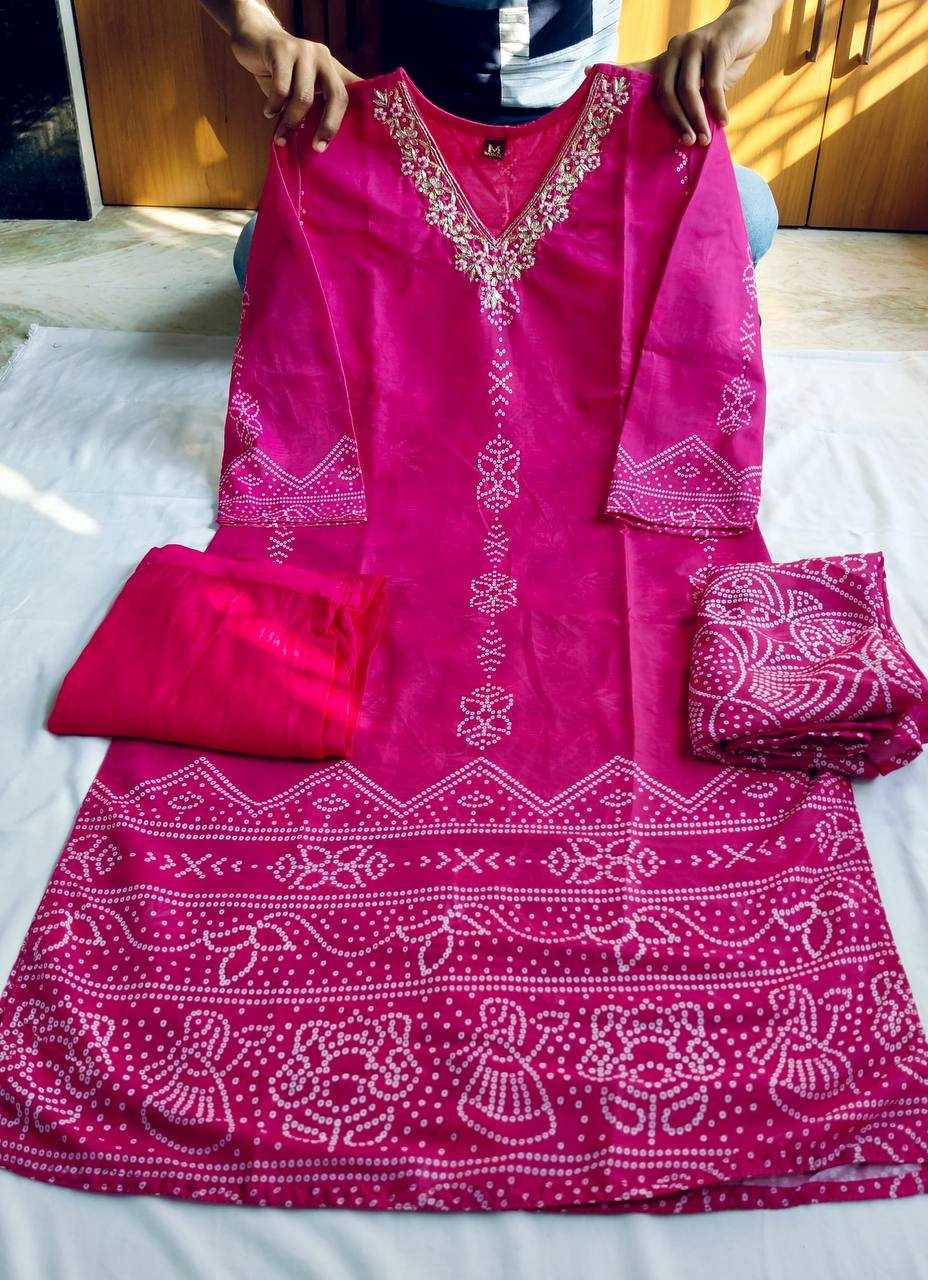 Ynf Muslin Silk RIN131 DT-022 BANDHANI Suits & Dresses Wholesale Alia Cut Suits Ladies Silk Suit Bandhani Suits Manufacturer- Kapda Export