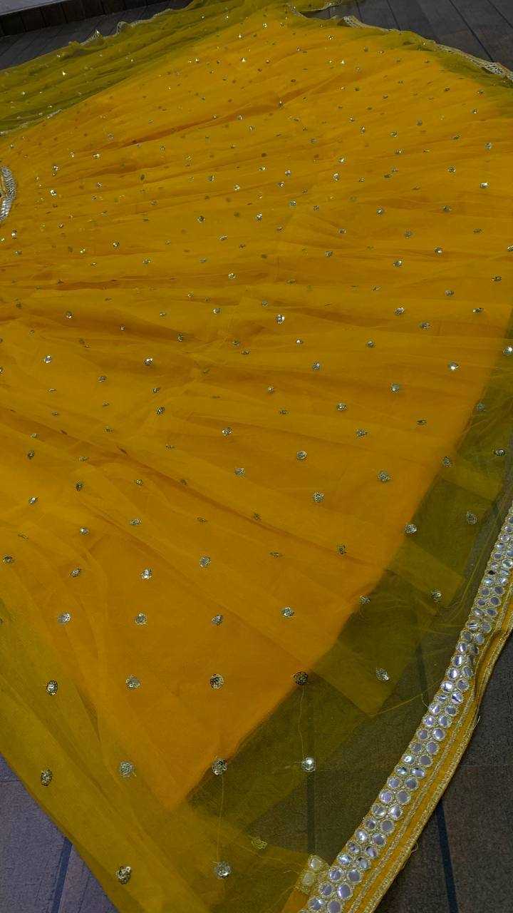Ynf Net RIN213 L211 Lehengas Wholesale Mirror Work Lehenga Ruffle Lehenga Sequins Lehenga Manufacturer- Kapda Export