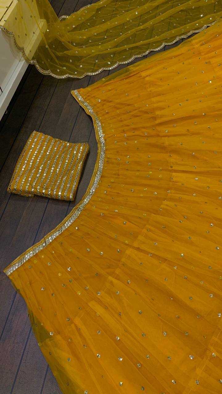 Ynf Net RIN213 L211 Lehengas Wholesale Mirror Work Lehenga Ruffle Lehenga Sequins Lehenga Manufacturer- Kapda Export