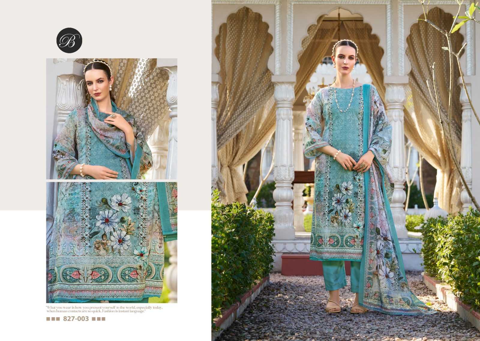 Ynf Pure Cotton RIN186 BELLIZA-ALBELI Setwise Collections Wholesale Pakistani Suits Catalogs Dresses & Suits Catalogs Manufacturer- Kapda Export