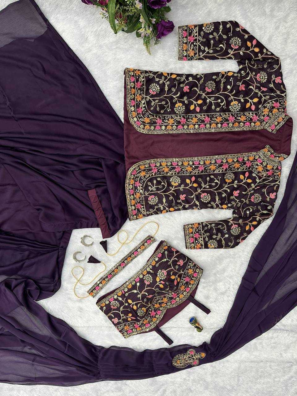 Ynf Rangoli Silk RIN215 1078 Sarees Wholesale Ready To Wear Sarees Party Wear Sarees Saree with Belt Manufacturer- Kapda Export