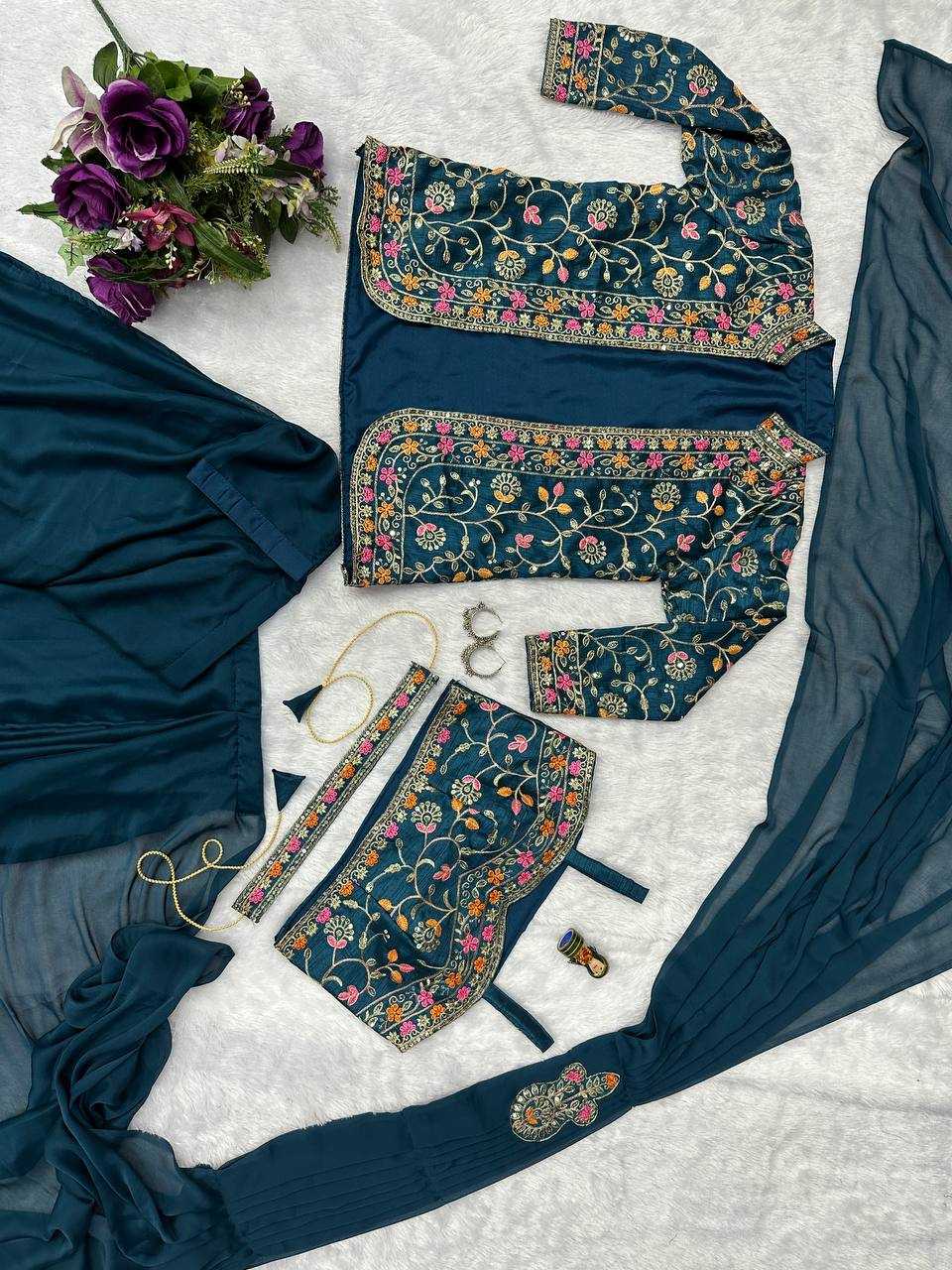 Ynf Rangoli Silk RIN215 1078 Sarees Wholesale Ready To Wear Sarees Party Wear Sarees Saree with Belt Manufacturer- Kapda Export